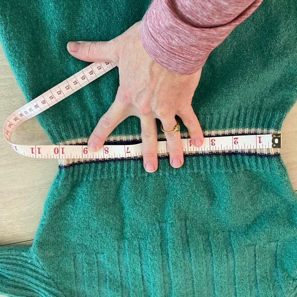 Vintage Miss Bergdorf Goodman Argento Teal Knit Dress Wool Blend Sz 5 - Picture 2 of 7